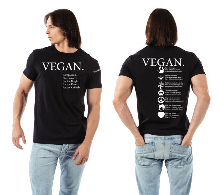 Vegan Shirt black unisex cut