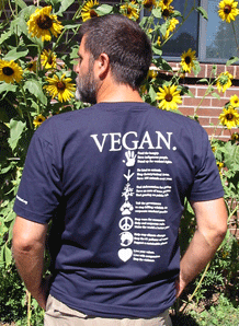 Vegan Shirt navy blue